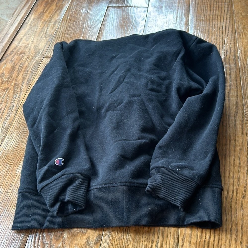 EUC Boys Champion Black Zip Up Jacket Size 7/8 - Picture 5 of 6